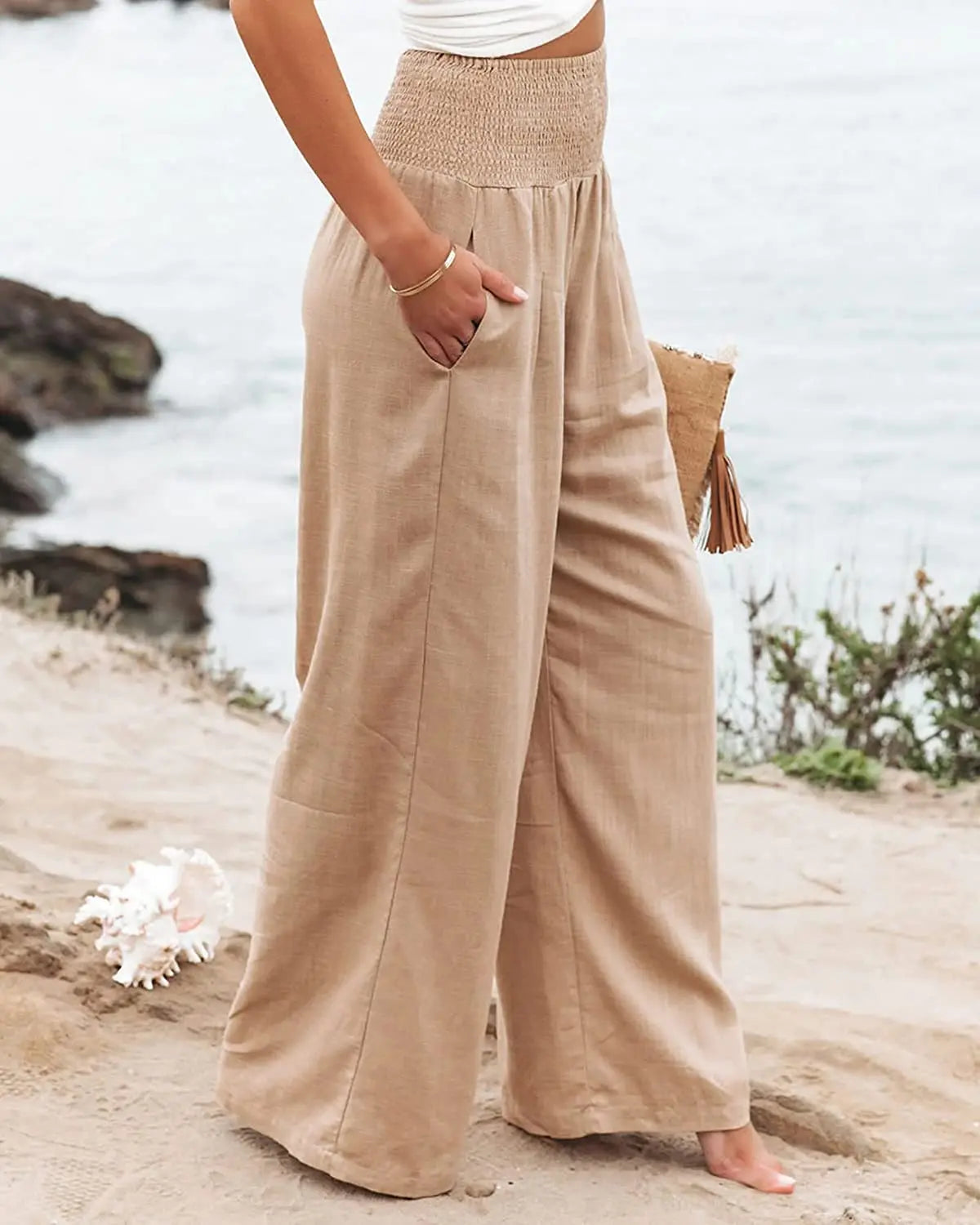 Milany's Casual Elastic Waist Long Pants