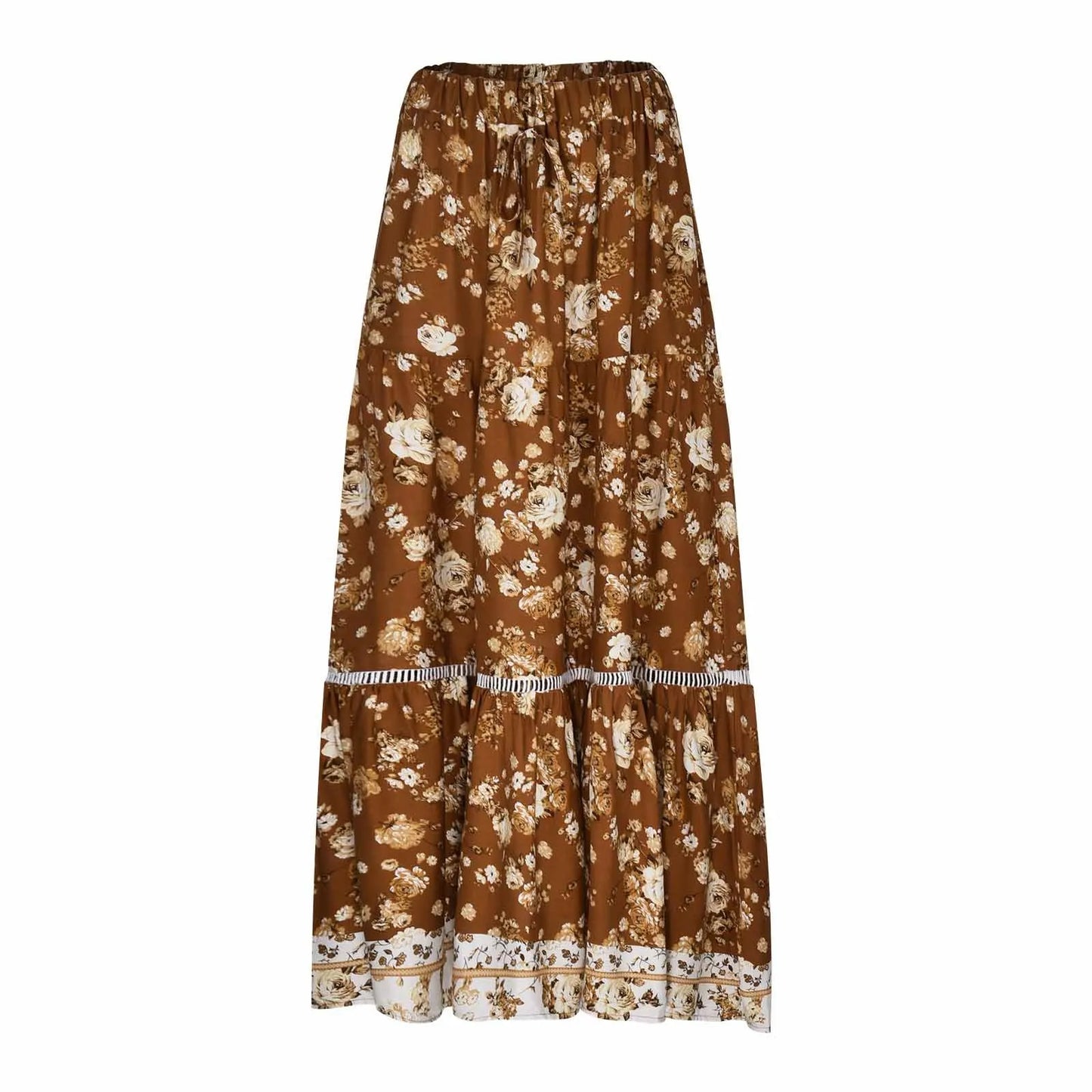 Luna' s maxi Boho skirt with elastic waist