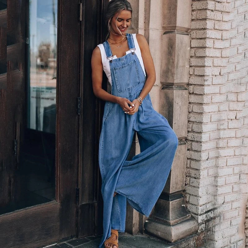 Julia's Loose Denim Jumpsuit