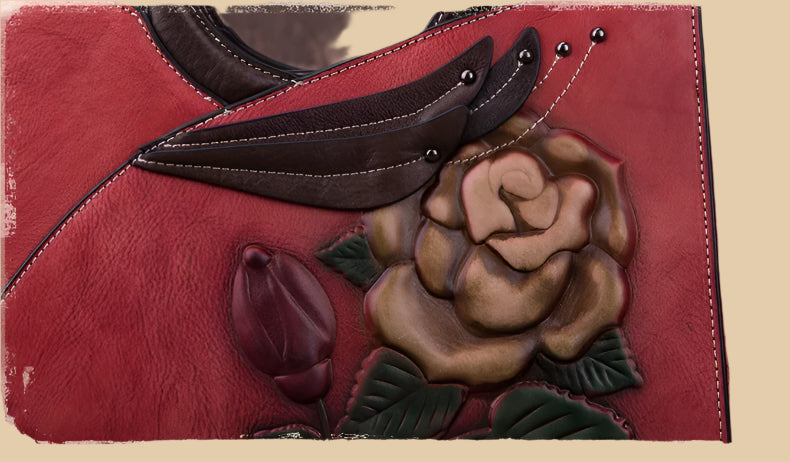 Whitney's Retro, Vintage, Genuine Leather, Trendy, Stylish, Handmade, Shoulder Bag