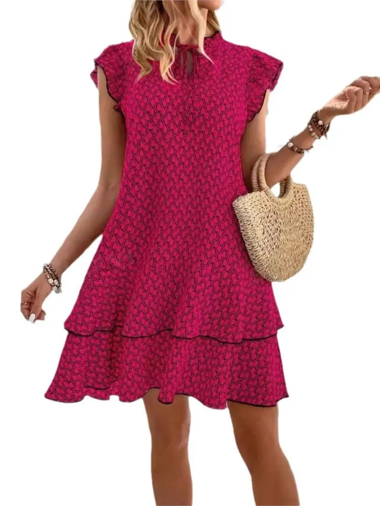 Maria's Brunch casual/elegant above-knee Cap-sleeves Loose dress