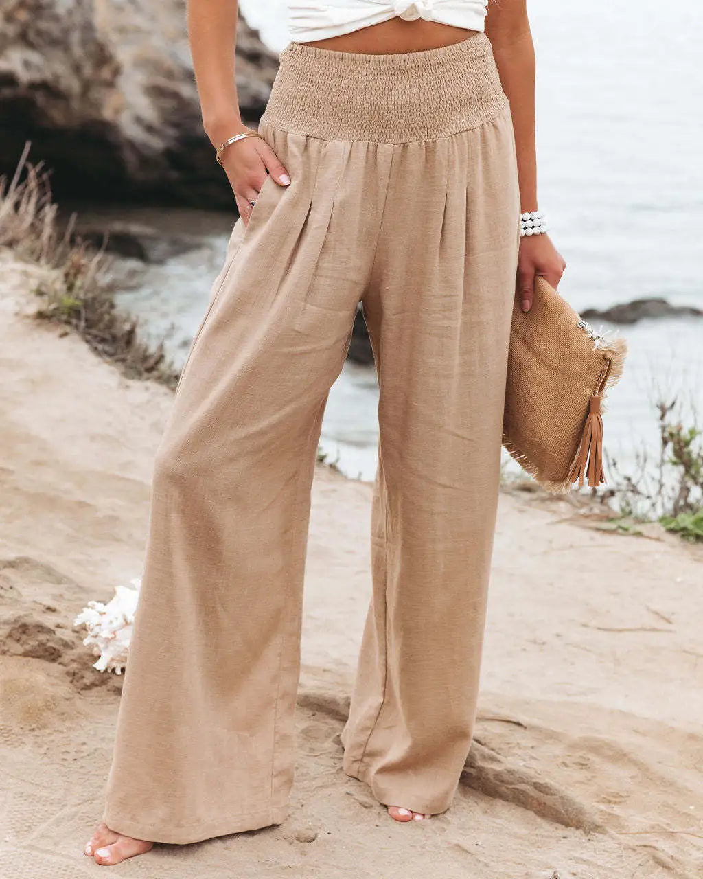 Milany's Casual Elastic Waist Long Pants