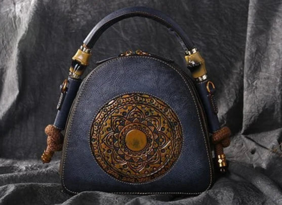 Lura's Retro, Vintage, Genuine Leather, Trendy, Stylish, Handmade, Shoulder Bag