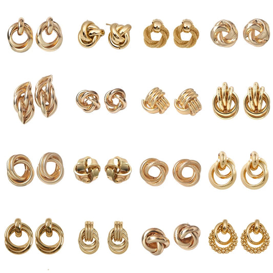 Tina's Golden , multi design, stud, Earrings Set