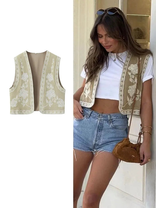 Monica's Cropped Vest