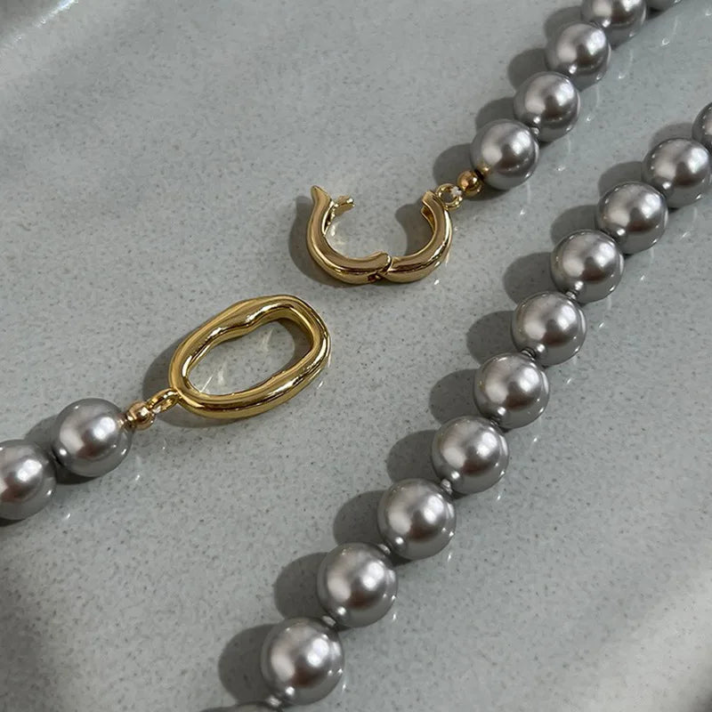 Ivanka's Pearl, Simulated, Trendy, Stylish, Vintage, Lariat, Temperament, Bead Necklace