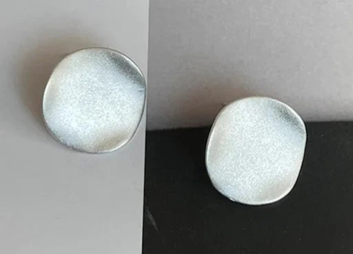 Celine's 925 Sterling Silver, Vintage, Round, Trendy, Stud Earrings