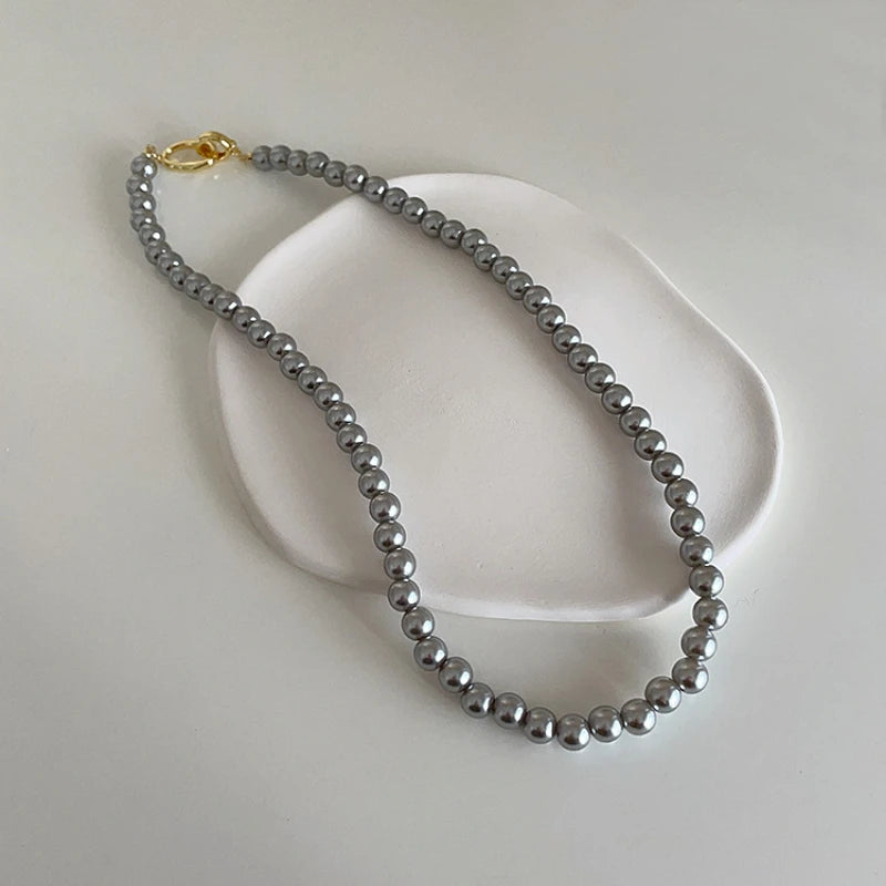 Ivanka's Pearl, Simulated, Trendy, Stylish, Vintage, Lariat, Temperament, Bead Necklace