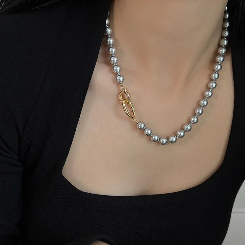 Ivanka's Pearl, Simulated, Trendy, Stylish, Vintage, Lariat, Temperament, Bead Necklace