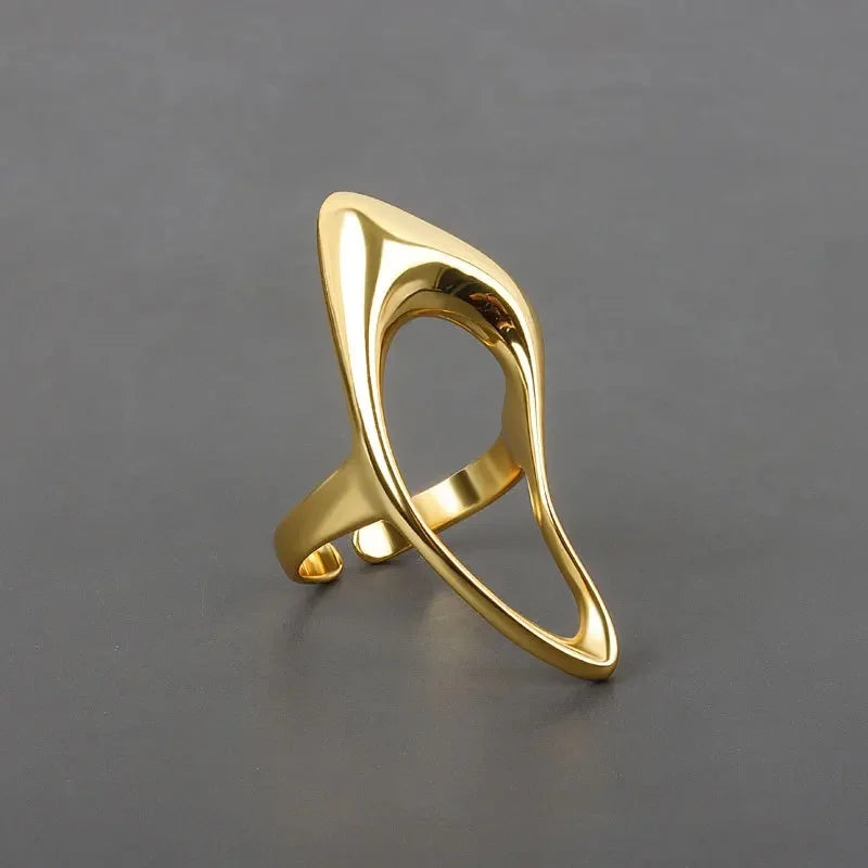 Zoe's Modern Design Brass Adjustable Rings