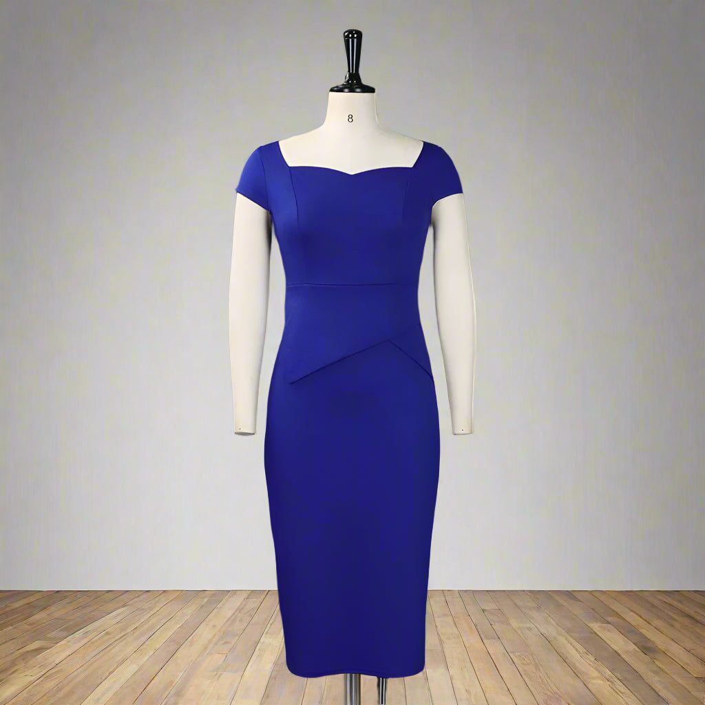 Lillian's Slim Fit, Plus size, Trendy, Fashionable, Office Style, Cap Sleeves, Pencil Dress