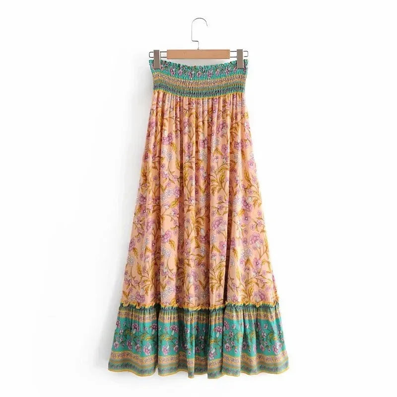 Lola's elastic waist boho skirt