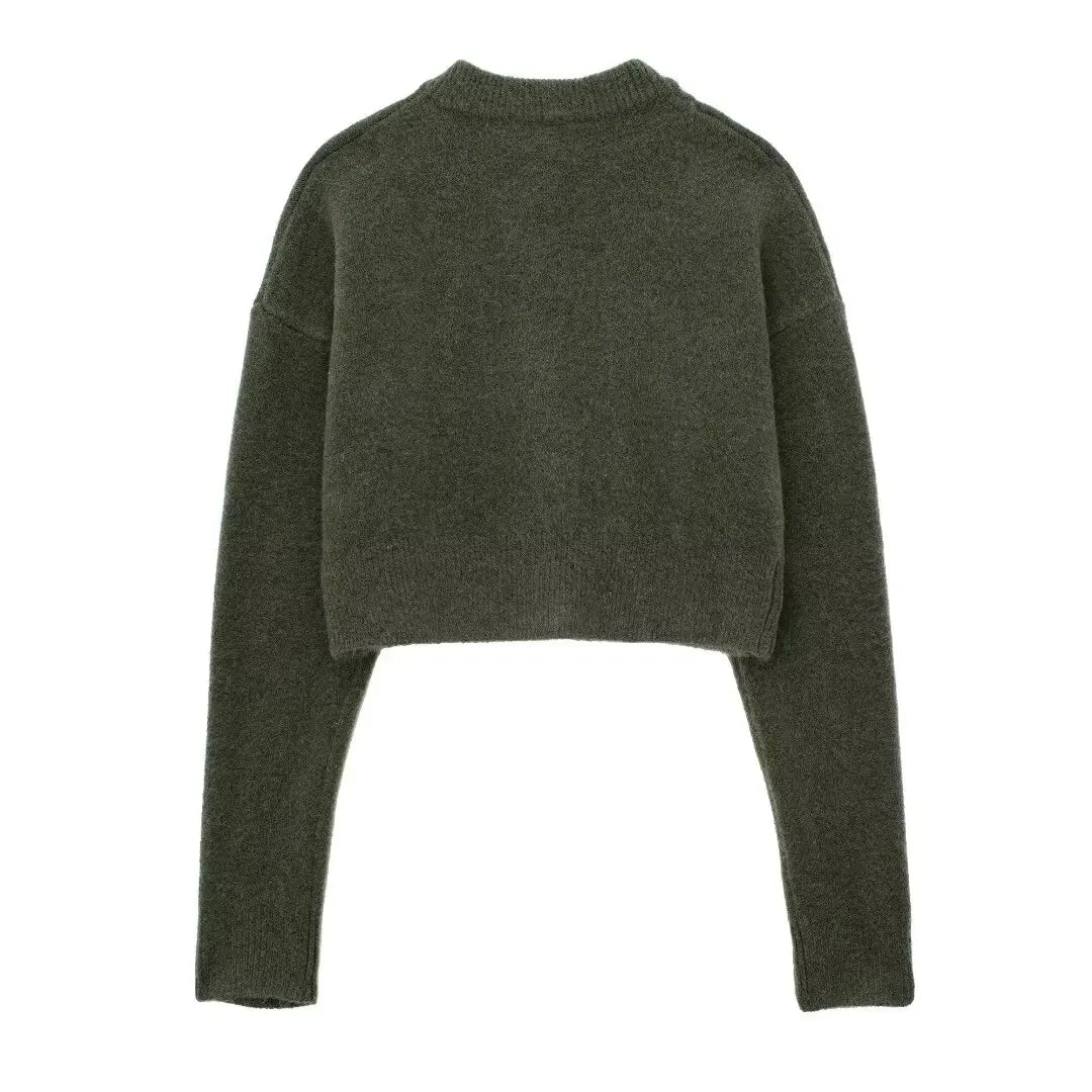 Hale's Cropped, knitted, Trendy, Stylish, Long Sleeves, Single breasted, Winter/Fall Cardigan