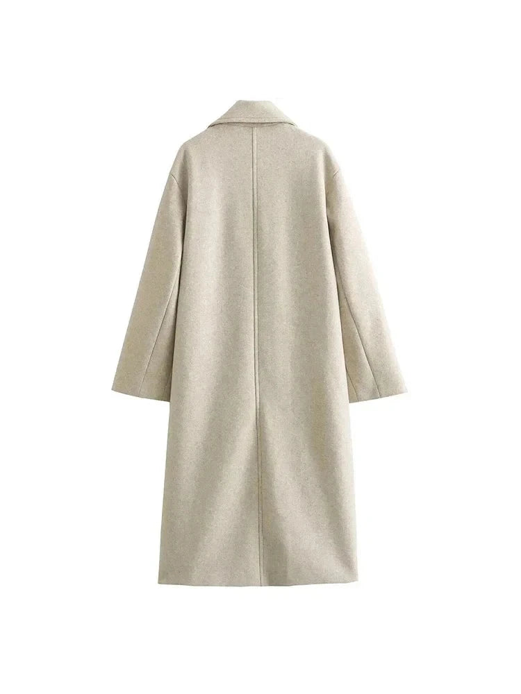 Diana's Woolen Long Coat