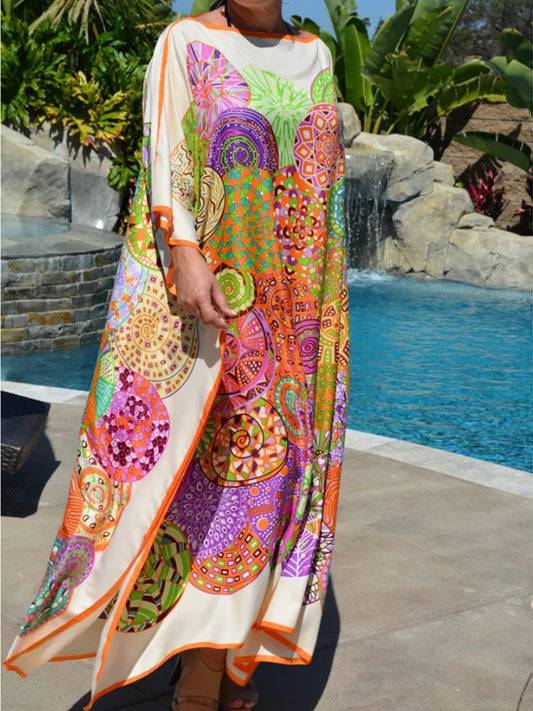 Megan's printed one-size kaftan