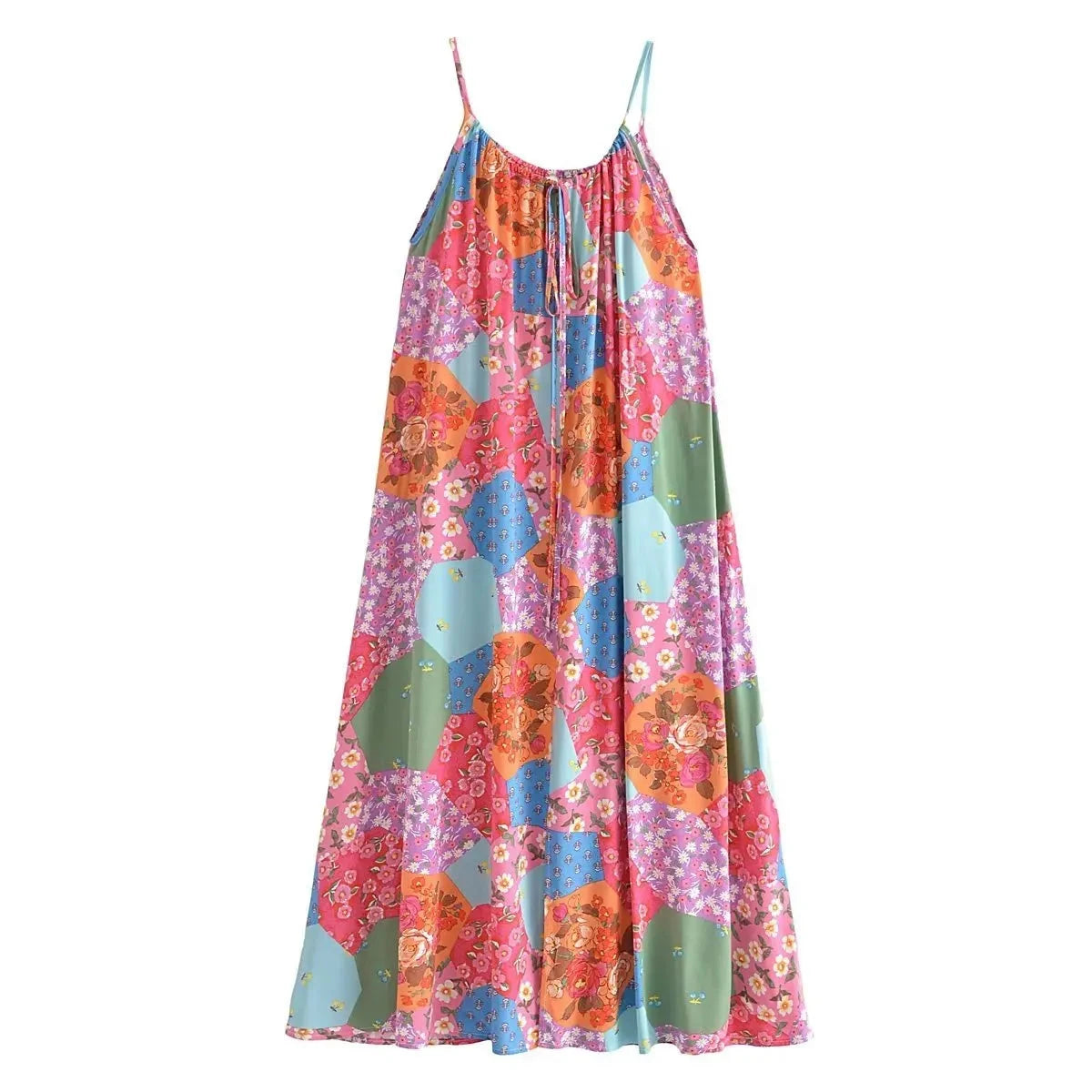 Jacqueline's boho casual long strap dress