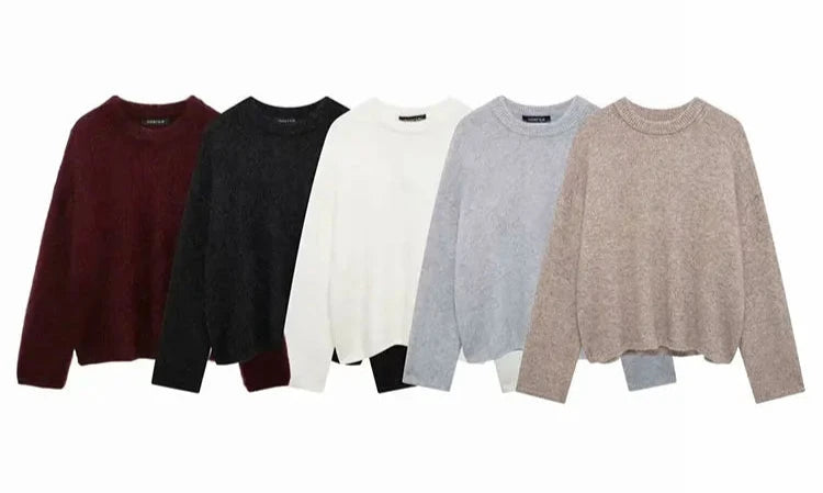 Dunia's Loose,Casual, Pullover, Trendy, Stylish, Long Sleeves, Knitted Sweater