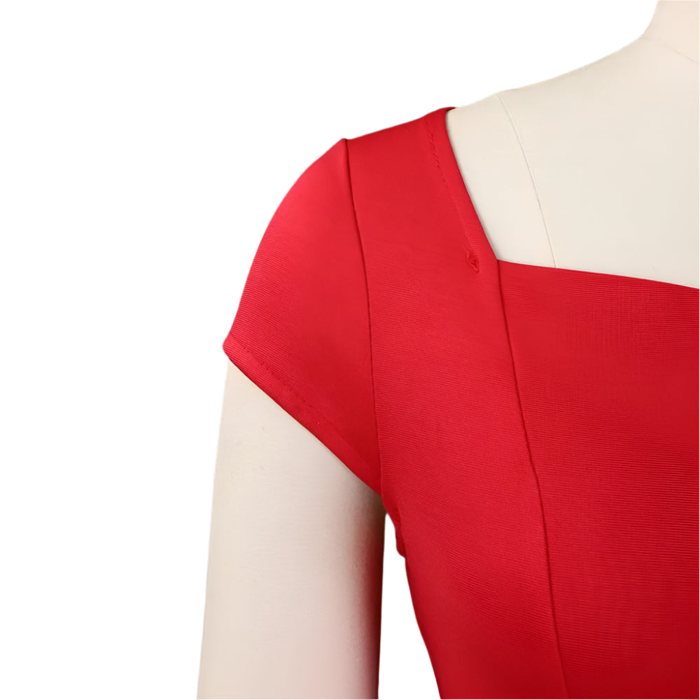 Lillian's Slim Fit, Plus size, Trendy, Fashionable, Office Style, Cap Sleeves, Pencil Dress