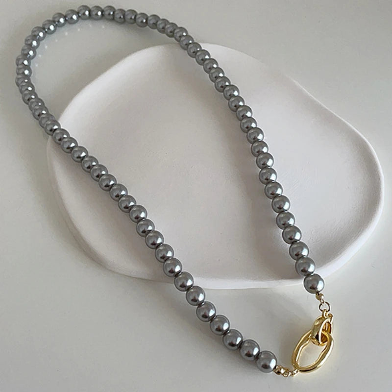 Ivanka's Pearl, Simulated, Trendy, Stylish, Vintage, Lariat, Temperament, Bead Necklace