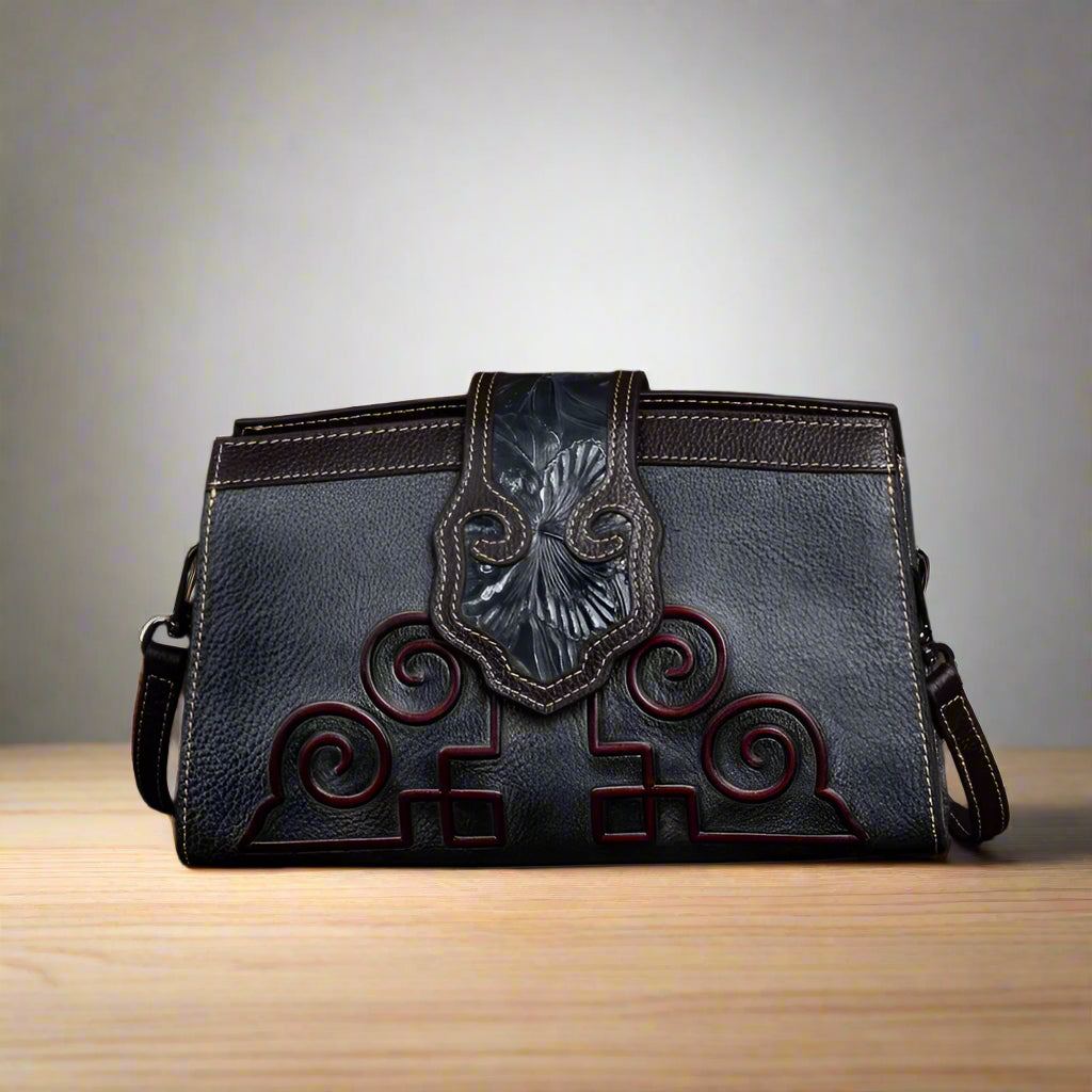 Lydia's Retro, Vintage, Genuine Leather, Trendy, Stylish, Handmade, Crossbody, Shoulder Bag