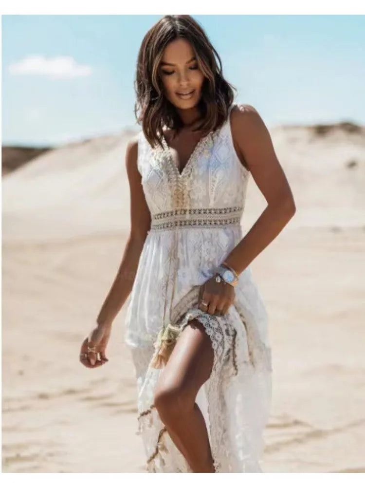 Jenifer's sexy Boho lace Long Sleeveless dress