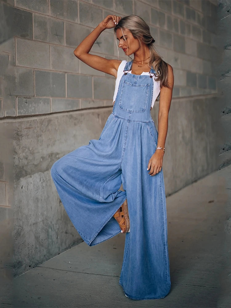 Julia's Loose Denim Jumpsuit