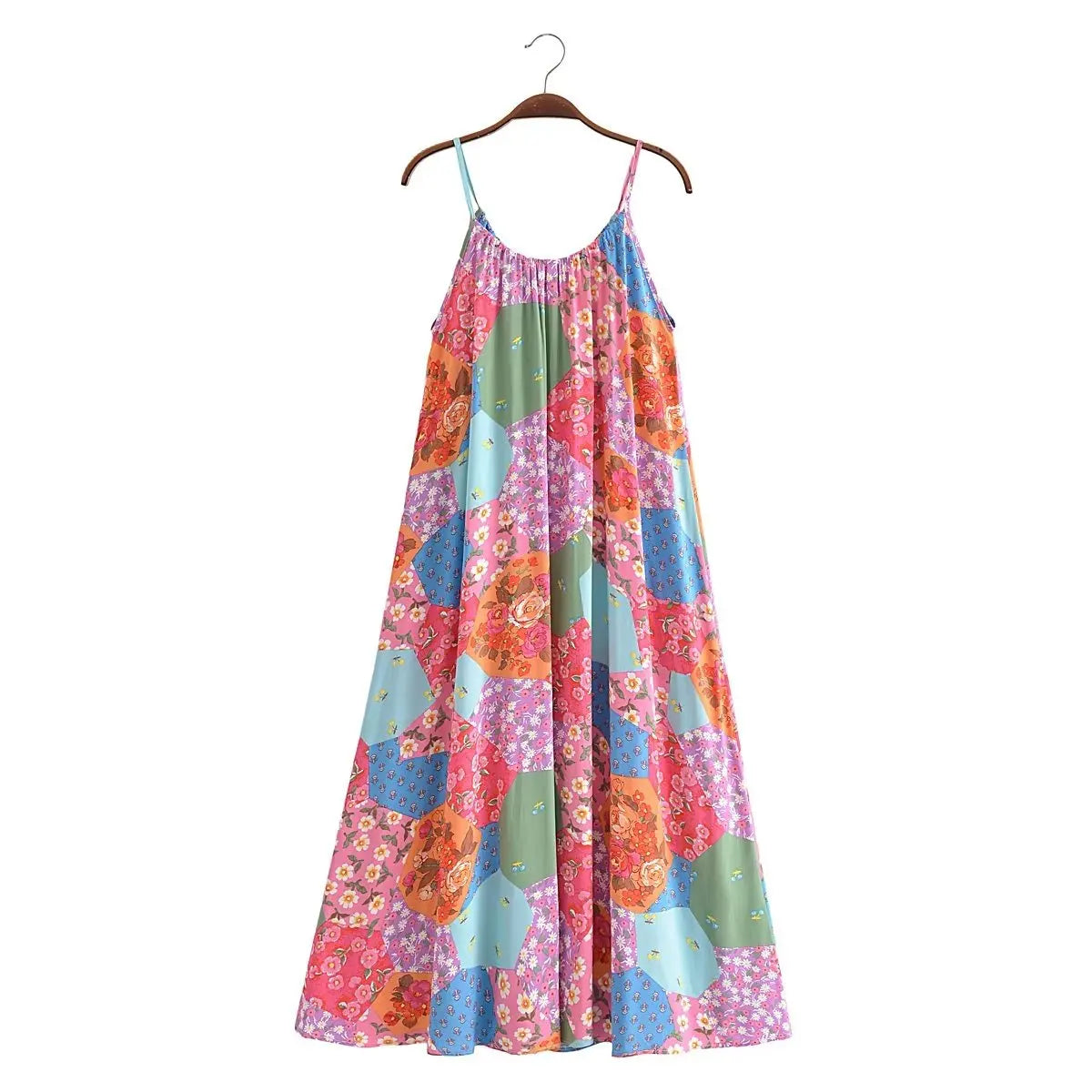 Jacqueline's boho casual long strap dress