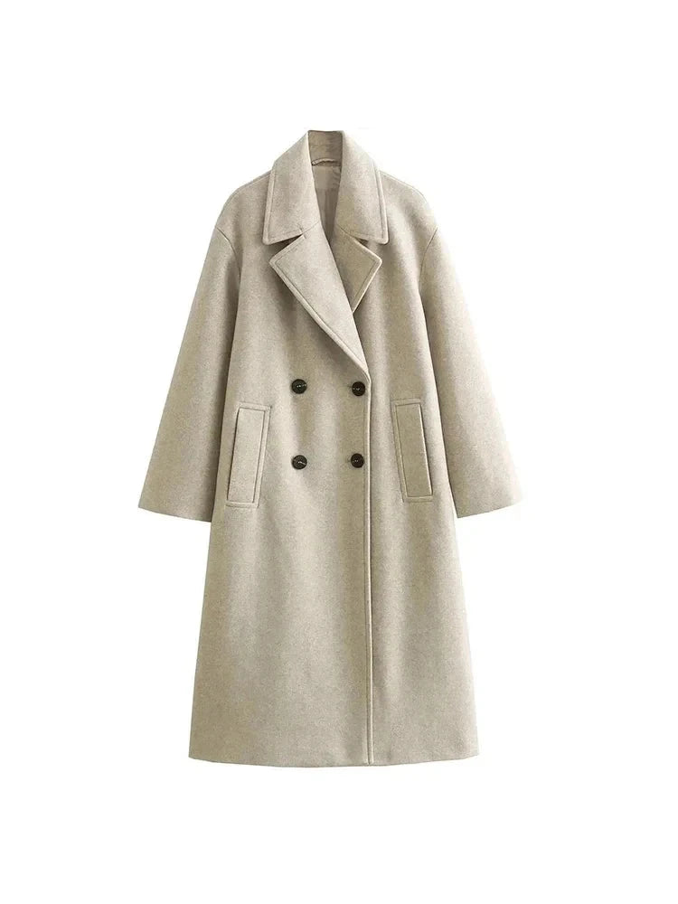 Diana's Woolen Long Coat