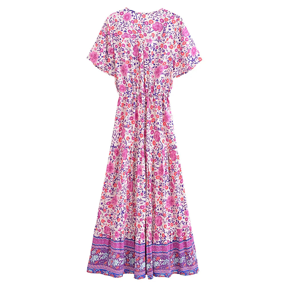 Linda's purple boho dress