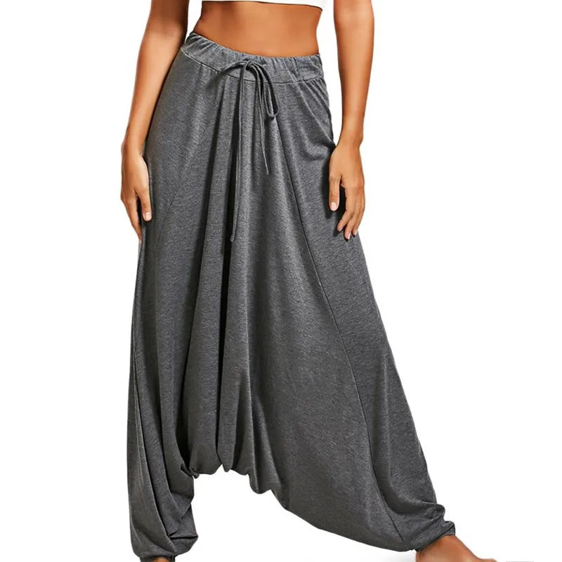 Maria's Harem yoga loose pants with elastic waist