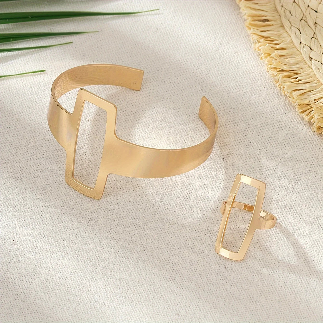 Amy's Adjustable Ring-Bracelet Set