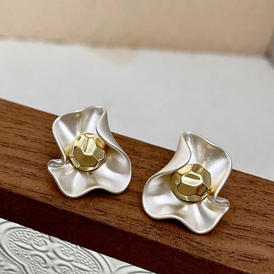 Jane's Vintage, Temperament, Splicing, Flower Designed, Stud Earrings