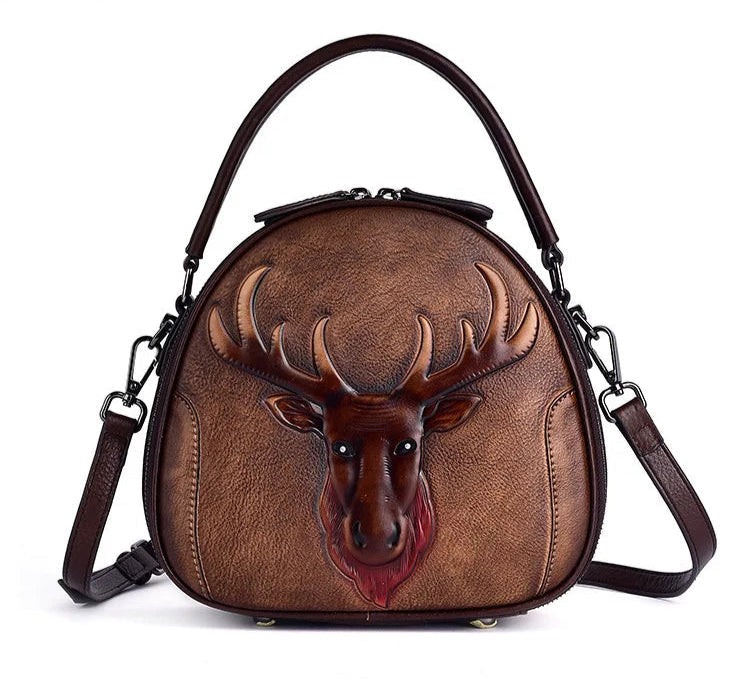 Merry's Retro, Vintage, Genuine Leather, Trendy, Stylish, Handmade, Small, Shoulder Bag