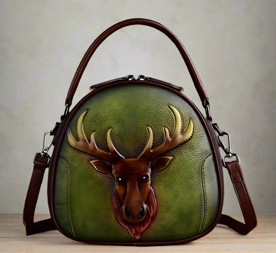 Merry's Retro, Vintage, Genuine Leather, Trendy, Stylish, Handmade, Small, Shoulder Bag