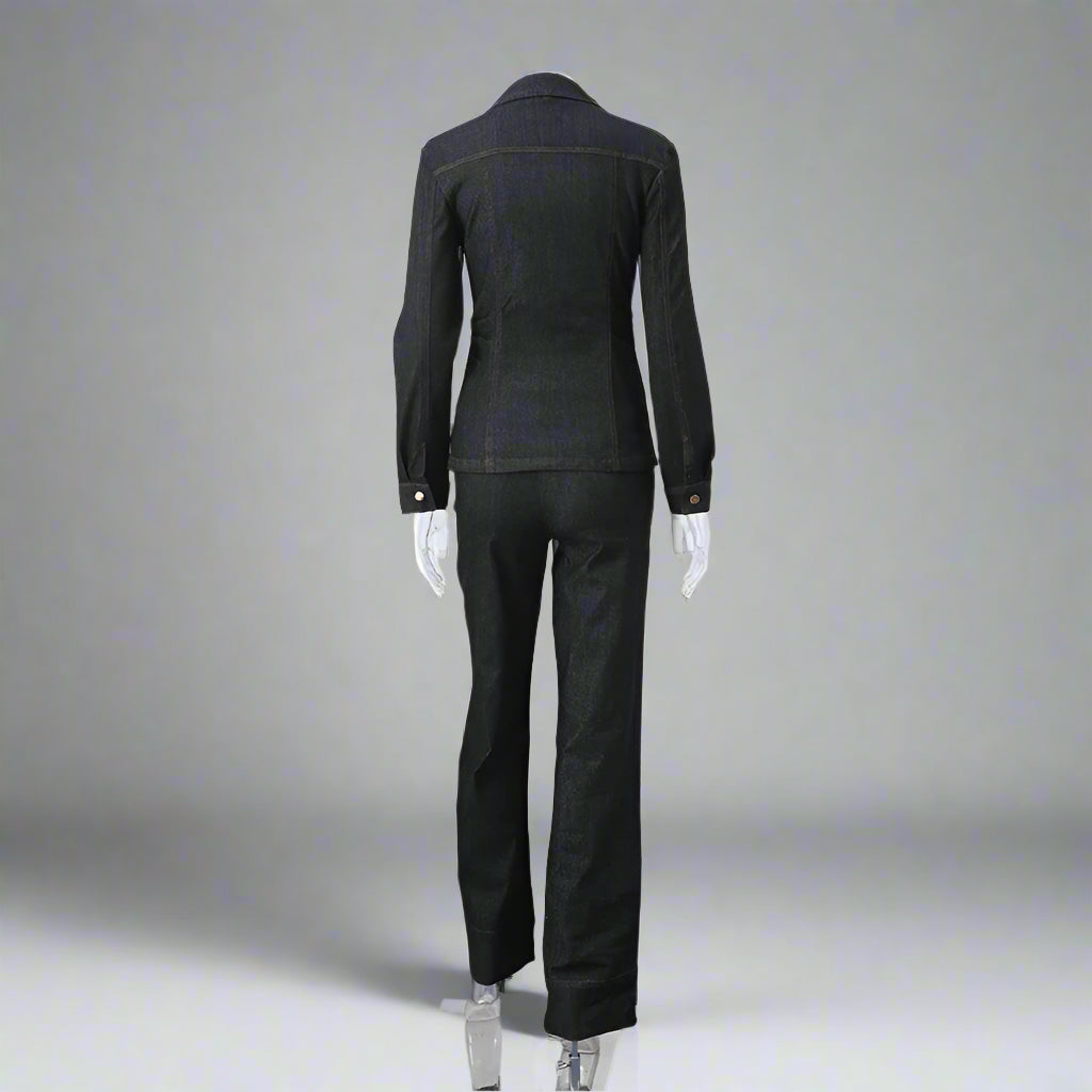 Jackie's Vintage, Trendy, Stylish, Single Breasted, Wide Legs, Casual, Denim Outfits