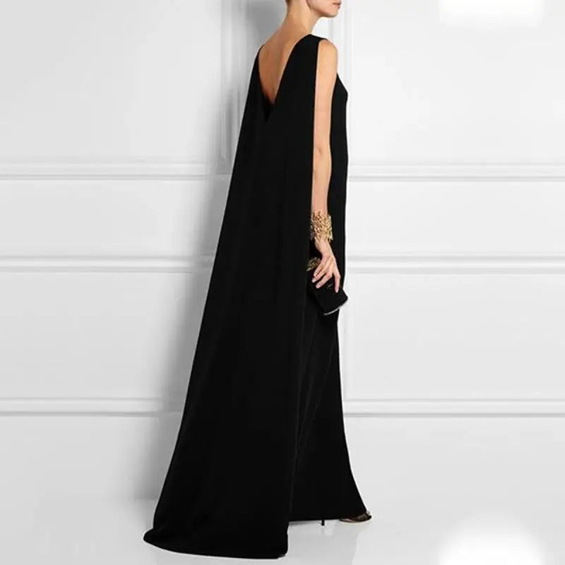 Ceilin's Maxi, Back V-Neck, Sleeveless, Loose Dress