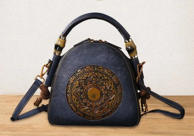 Lura's Retro, Vintage, Genuine Leather, Trendy, Stylish, Handmade, Shoulder Bag