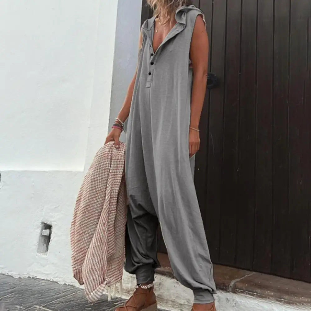 Lilian's cotton loose casual daily jumpsuit