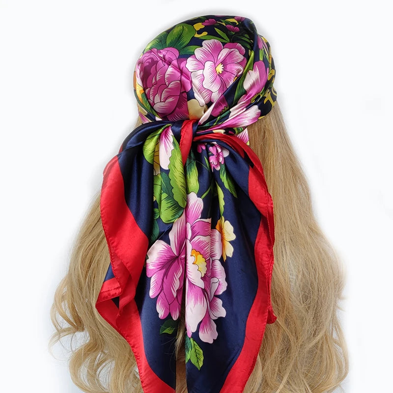 Maria's Boho silky satin headband scarf