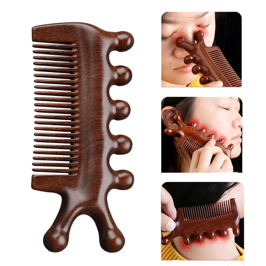 Maria's Wooden, Scalp ,Face, Nose, Eye Massage comb