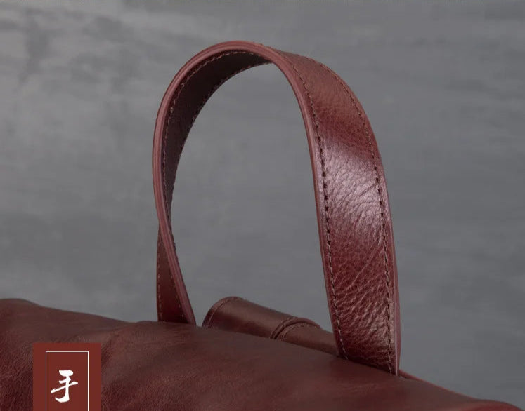 Nadine's Retro, Vintage, Genuine Leather, Trendy, Stylish, Handmade, Backpack Bag