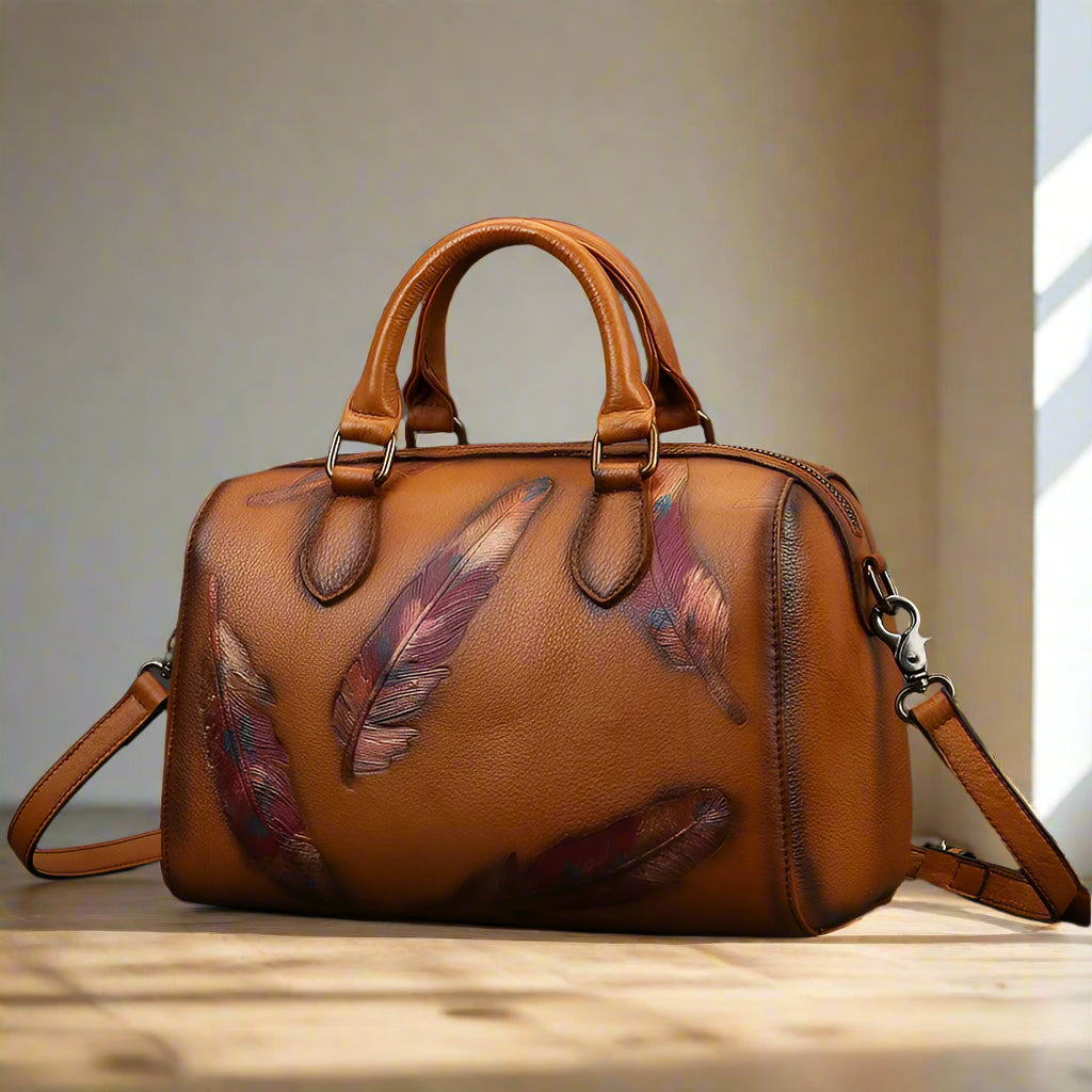 Anita's Retro, Vintage, Genuine Leather, Trendy, Stylish, Handmade, Shoulder Bag