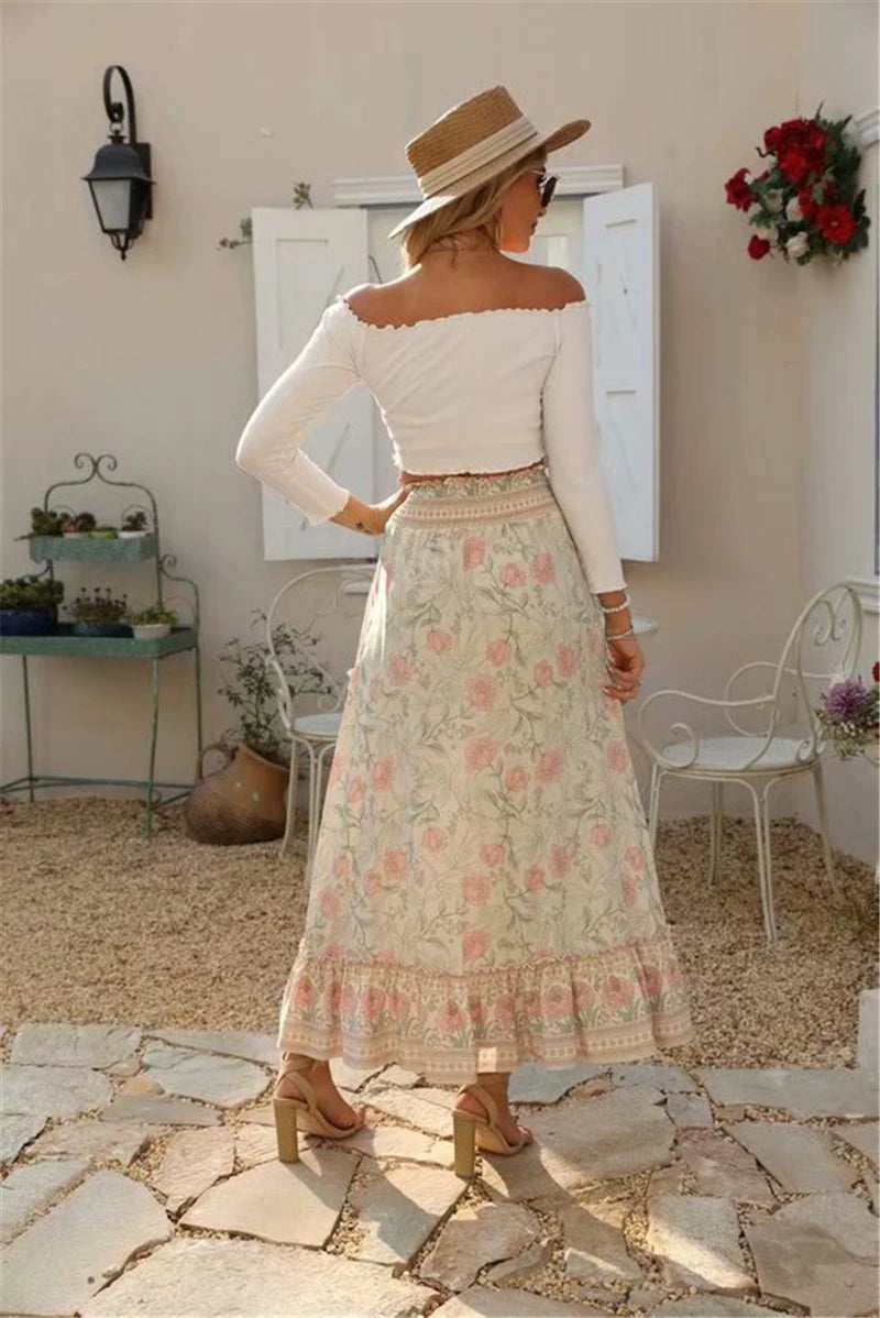 Maria's high-low boho skirt