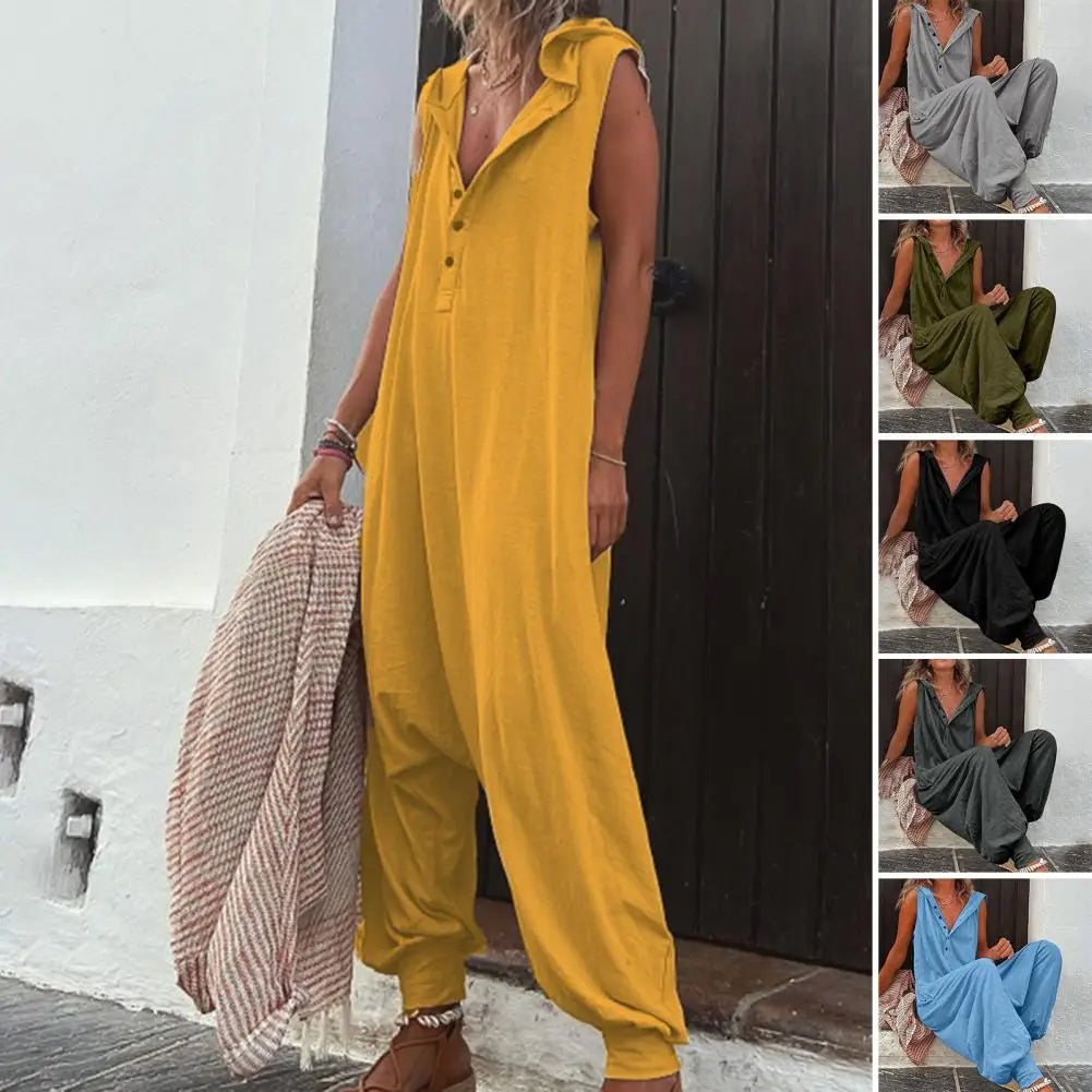 Lilian's cotton loose casual daily jumpsuit