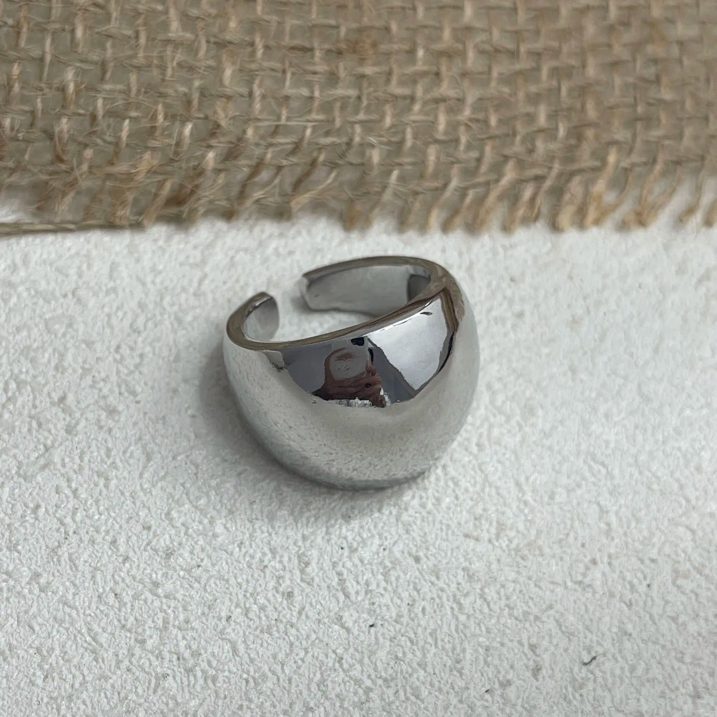 Monica's 925 Sterling Silver, Couple Minimalist, Handmade Shinning, Adjustable Ball Ring