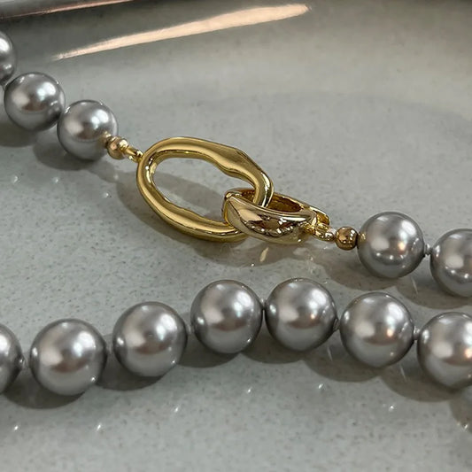 Ivanka's Pearl, Simulated, Trendy, Stylish, Vintage, Lariat, Temperament, Bead Necklace