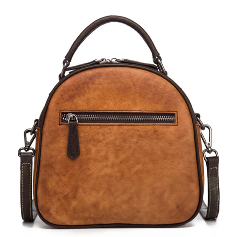 Bianca's Genuine Leather, Retro, Vintage, Stylish, Trendy, Deer Pattern, Handbag, Shoulder Bag