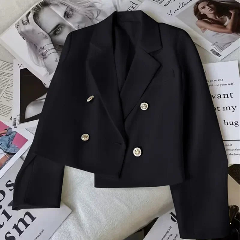 Bianca's Office Cropped Long Sleeves Blazer Jacket