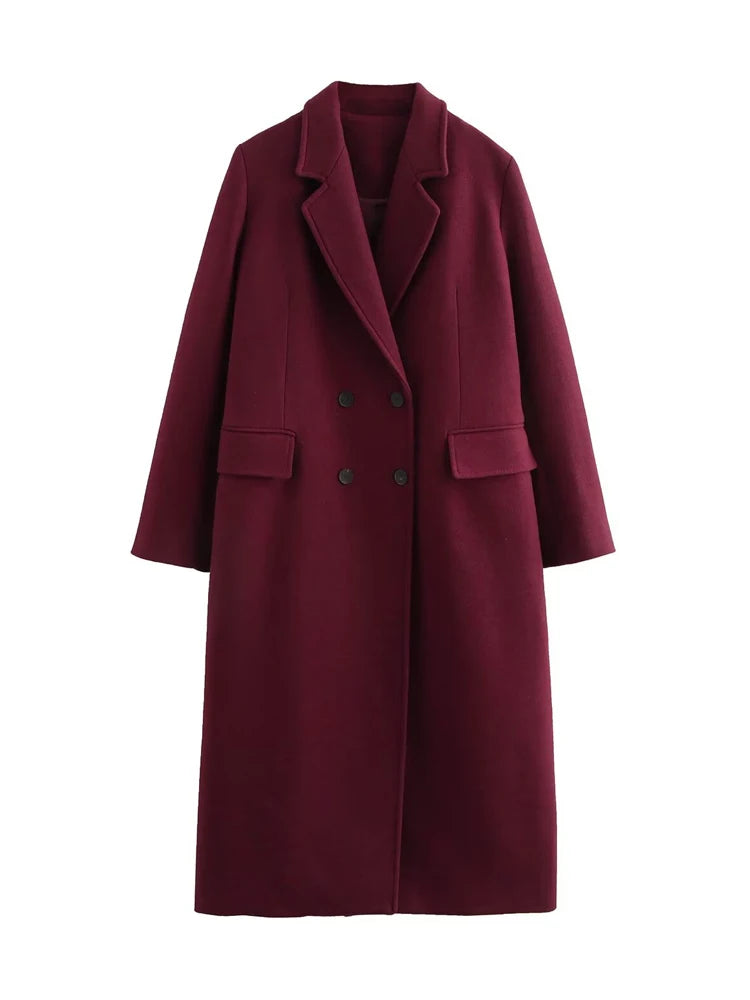 Silvana's Winter, Wool blend, Long Sleeves, Trendy, Stylish, Long Trench Coat