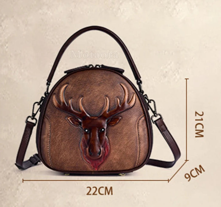 Merry's Retro, Vintage, Genuine Leather, Trendy, Stylish, Handmade, Small, Shoulder Bag